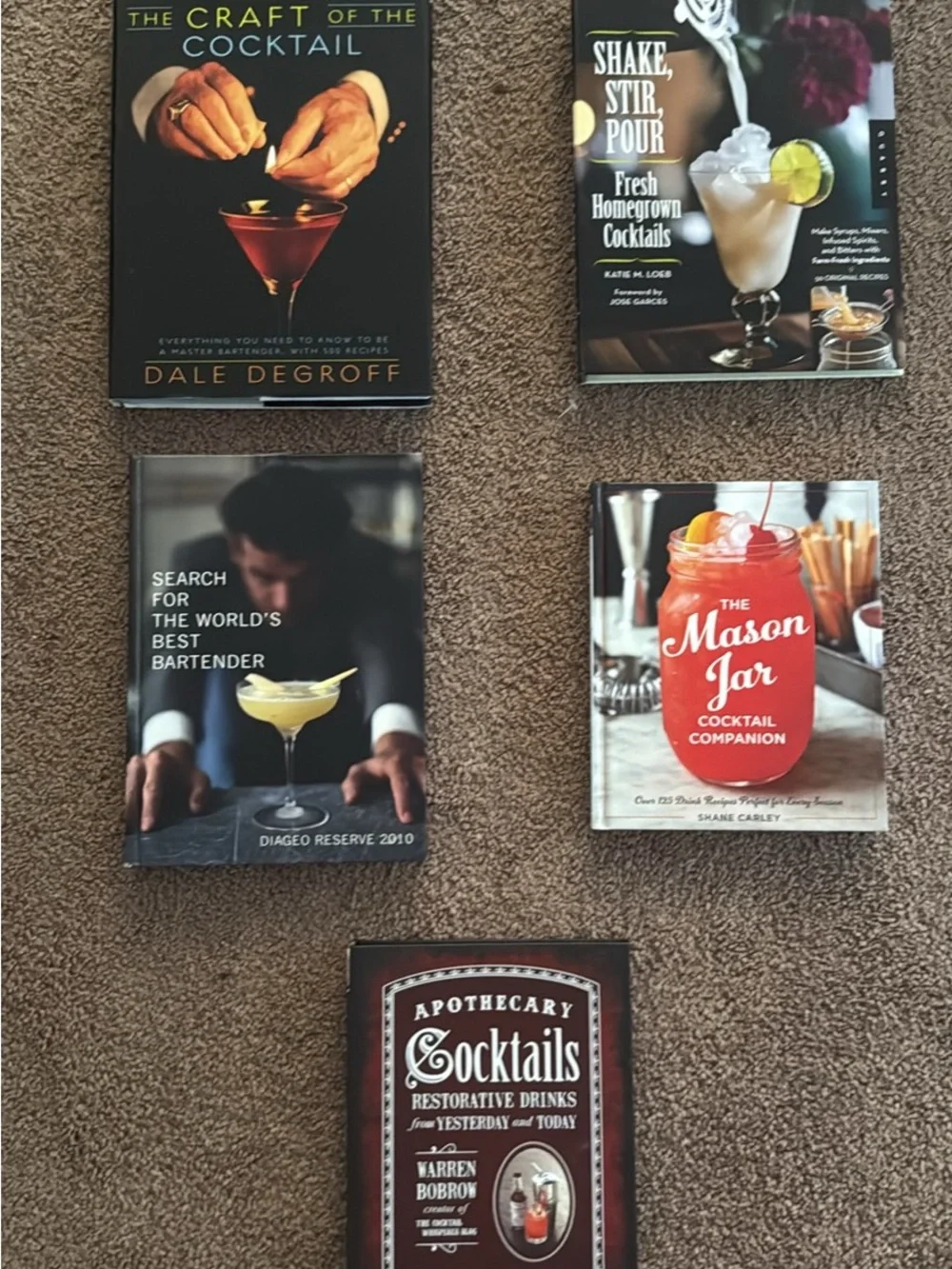 Cocktail Recipe Book Set - Assorted Covers (Black, Red, Brown)